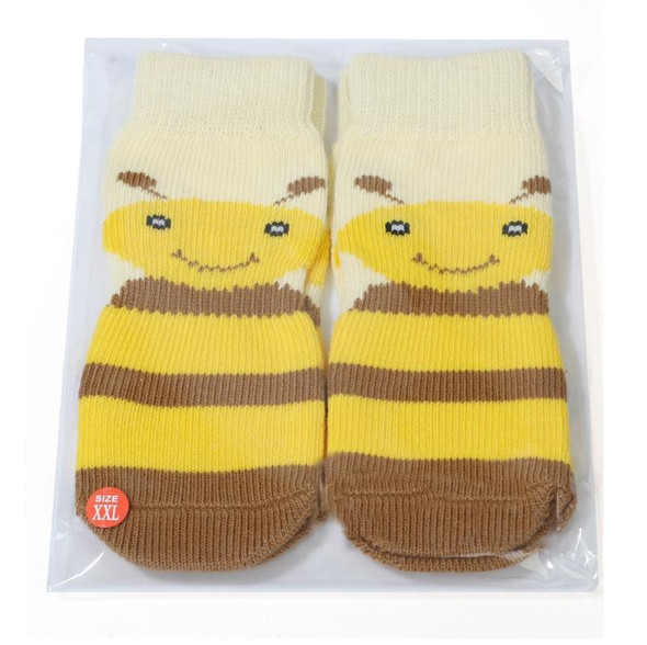 Pet Socks Cotton Anti-Scratch Breathable Foot Cover, Size: 2XL(Brown)