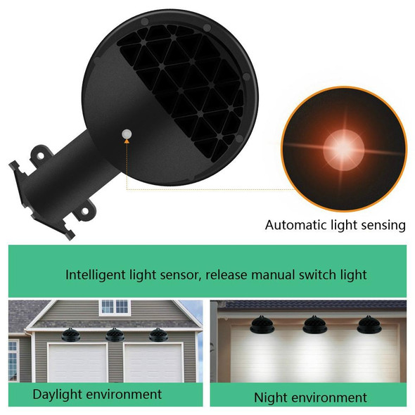 50W LED Outdoor Light Sensing IP65 Waterproof Wall Lamp Garden Courtyard Street Light(Warm White Light)