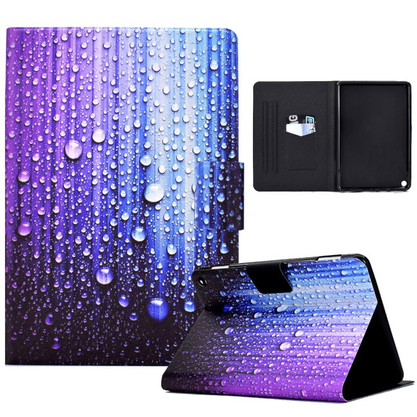 Amazon Kindle Fire HD 8 2020 Electric Pressed TPU Leatherette Tablet Case(Water Droplets)