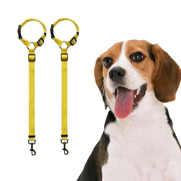 4 PCS Pet Car Safety Rope Ring Dog Car Seat Belt Rear Seat Traction Rope(Yellow)