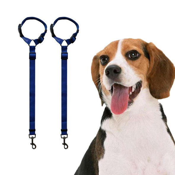 4 PCS Pet Car Safety Rope Ring Dog Car Seat Belt Rear Seat Traction Rope(Deep Blue)