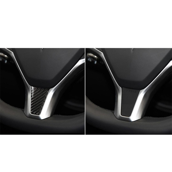 Carbon Fiber Car Steering Wheel Decorative Sticker for Tesla Model S / X
