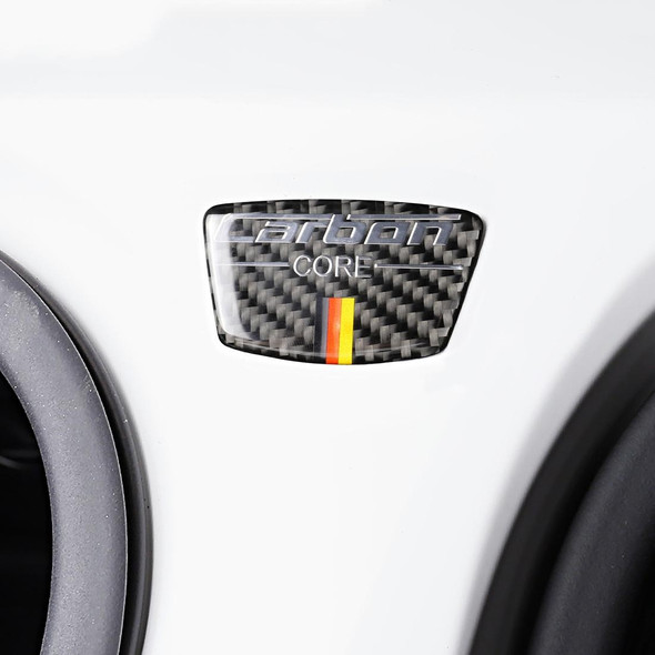 Car Carbon Fiber German Flag Color Goalpost Decorative Sticker for Audi A6 2005-2011, Left and Right Drive Universal