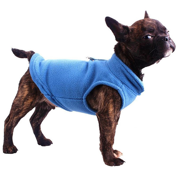 Winter Polar Flannel Pet Clothes French Bulldog Coat Pug Costumes Jacket for Dogs for Puppy Dogs, Size:XL(Purple)