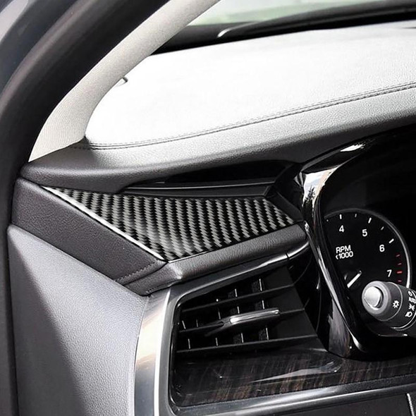 Car Carbon Fiber Main Driving Triangle Decorative Sticker for Cadillac XT5 2016-2017, Left Drive