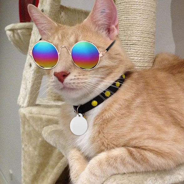 Multicolored Eye-wear Pet Cat Dog Fashion Sunglasses UV Sun Glasses Eye Protection(Yellow )