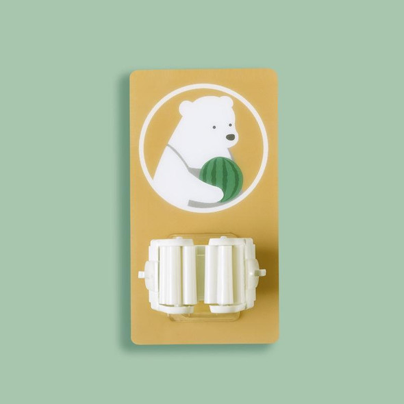 5 PCS Mop And Broom Holder Bathroom Strong Seamless And Non-Perforated Mop Hook(Doodle Bear)