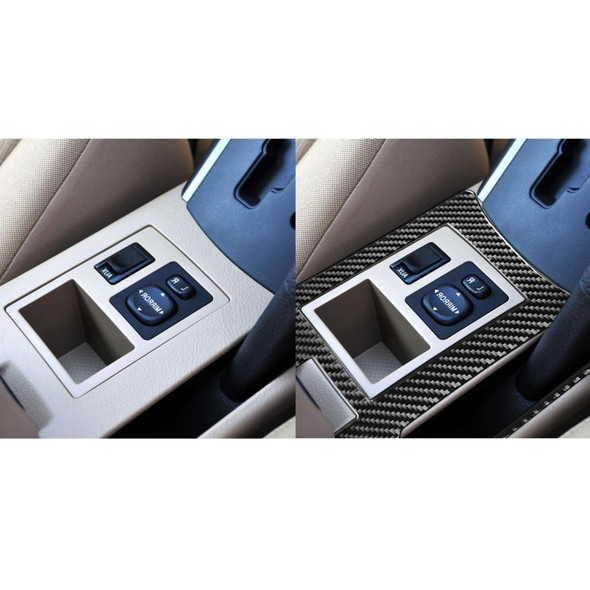 Carbon Fiber Car Handbrake Panel Decorative Sticker for Toyota Old RAV4 2006-2013,Right Drive