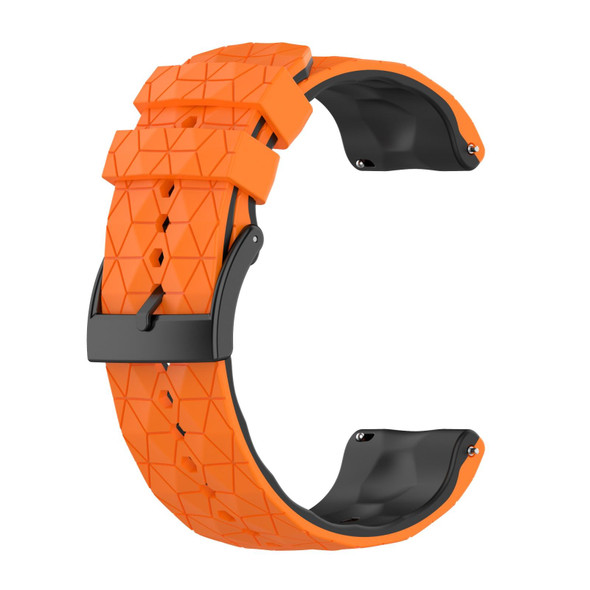 Suunto 9 24mm Mixed-Color Silicone Watch Band(Orange+Black)