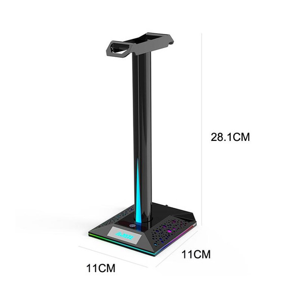 Ajazz EB01 Desktop Vertical RGB Lighting Headset Stand(Black)