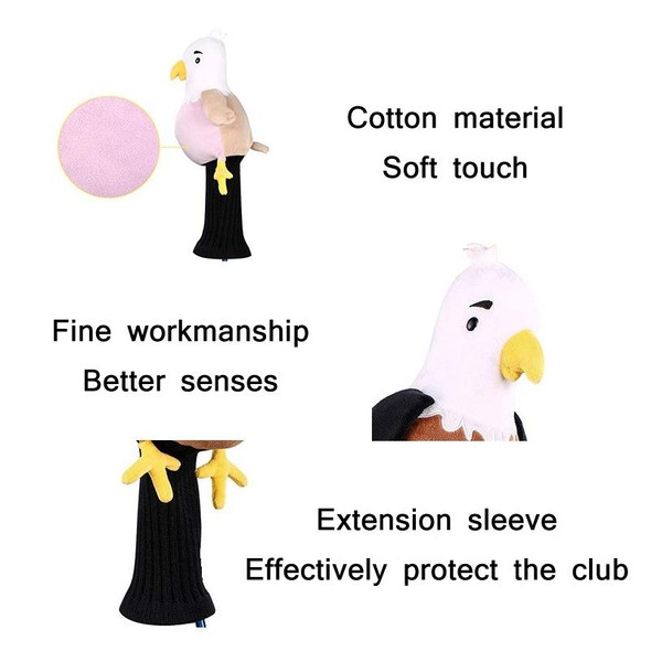 Cute Plush Animal Golf Club Knit Cover(Pink)