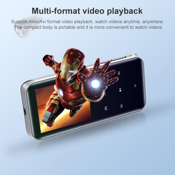 M22 Portable Bluetooth Touch Screen MP3 Player Recorder E-Book, Memory Capacity: 8GB(Black)