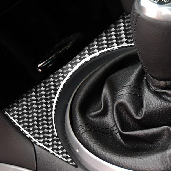 Car Carbon Fiber Gear Position Console Upper Decorative Sticker for Mazda RX8 2004-2008, Left and Right Drive Universal