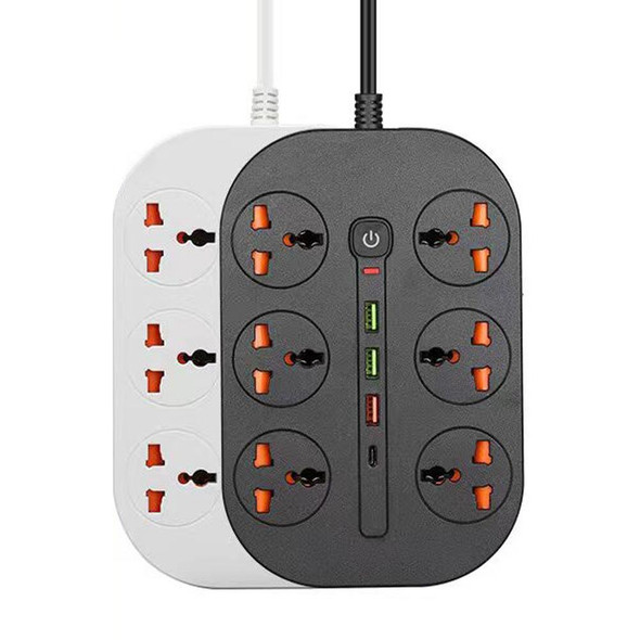 T21 PD3.0 + QC3.0 Multi Hole Row Plug 3000W High Power Socket, US Plug(White)