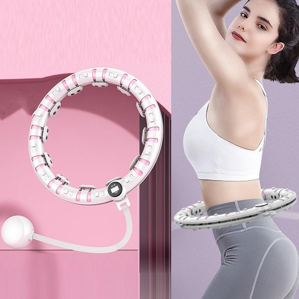Slimming Massage Smart Counting Weight-Bearing Fat Loss Fitness Circles, Specification: 12 Knots (Peach Pink)