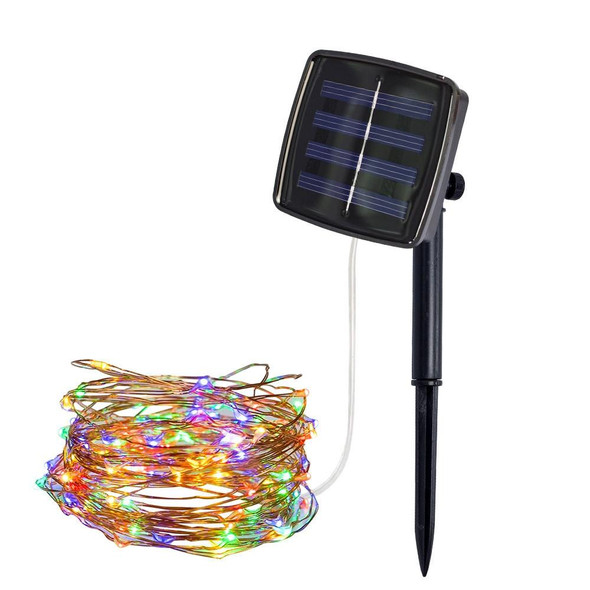 22m 200 LEDs Solar Powered Home Garden Copper Wire String Fairy Light Outdoor Christmas Party Decor Strip Lamp with 8 Modes(RGB)