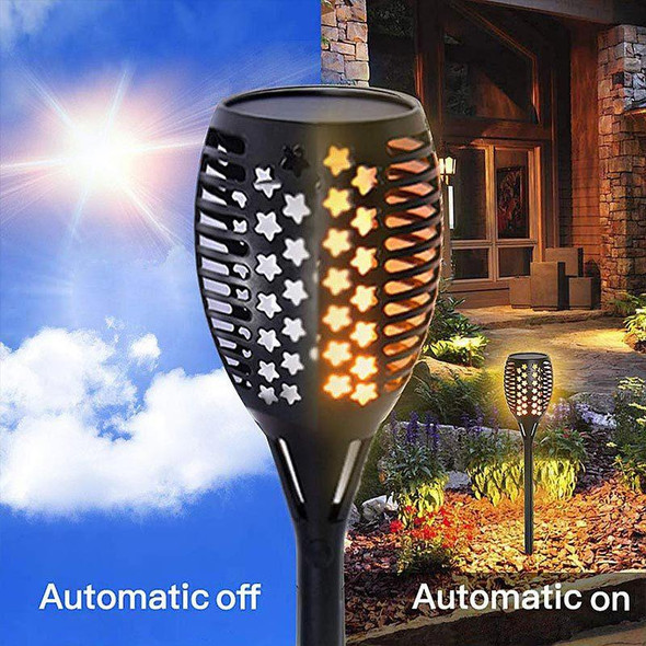 51 LEDs Solar Powered Star Flame Light IP65 Waterproof Outdoor Garden Landscape Lamp