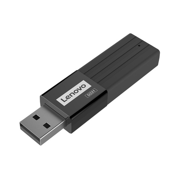 Original Lenovo D221 2 in 1 480Mbps USB 2.0 Card Reader (Black)