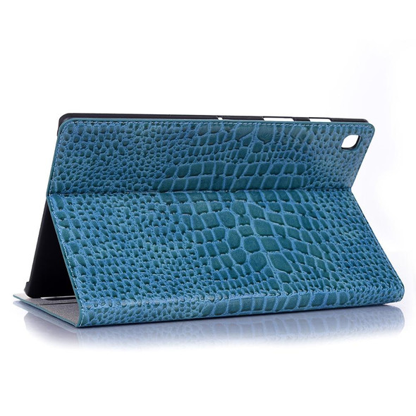 Crocodile Texture Horizontal Flip Leatherette Case for Galaxy Tab S5e 10.5 T720 / T725,  with Holder & Card Slots & Wallet (Blue)
