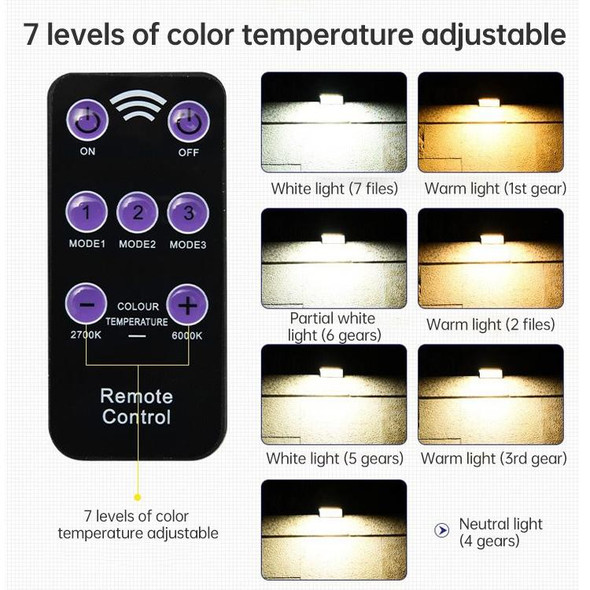 3.8W 48 Two-color LEDs Remote Control Edition Outdoor Waterproof Solar Wall Light Sensor Garden Light Street Light with Pole, Luminous Flux: 450lm(White)