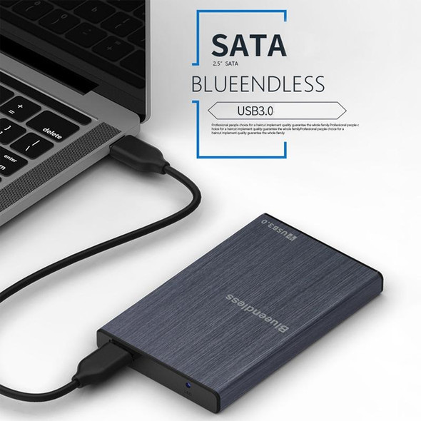 Blueendless U23T 2.5 inch Mobile Hard Disk Case USB3.0 Notebook External SATA Serial Port SSD, Colour: Black