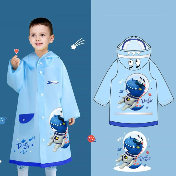 Smally Cartoon Children Raincoat EVA Waterproof Student Split Poncho, Size: XL(Glacial Blue)