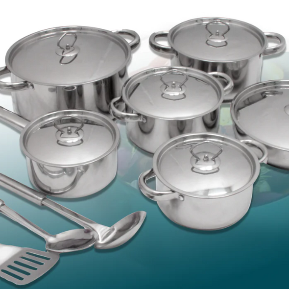 15 piece Stainless Steel Cookware Set