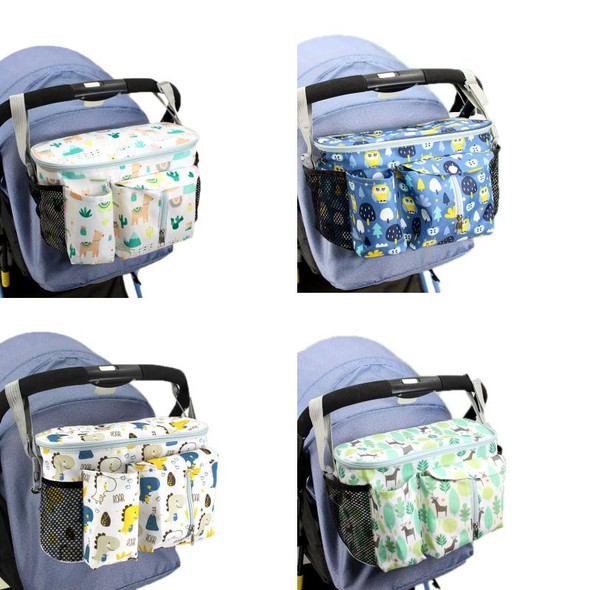 Multifunctional Baby Stroller Storage Bag, Colour: Tibetan Owl + Side Pocket