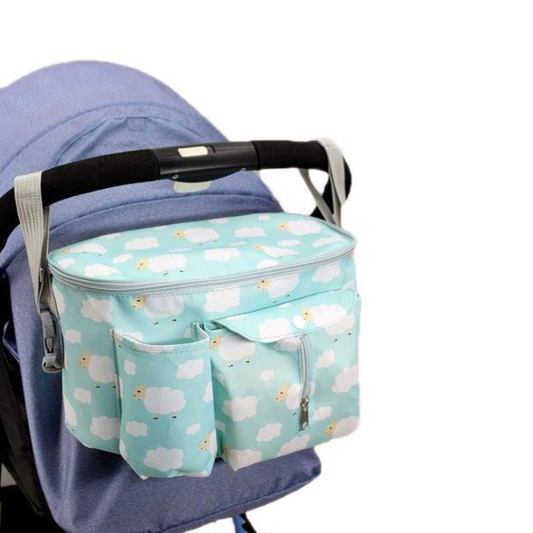 Multifunctional Baby Stroller Storage Bag, Colour: Green Lamb