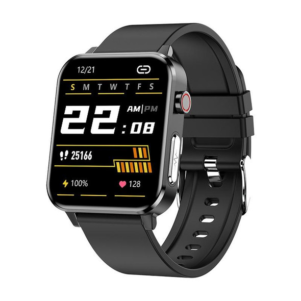 LOANIY E86 1.7 Inch Heart Rate Monitoring Smart Bluetooth Watch, Color: Black