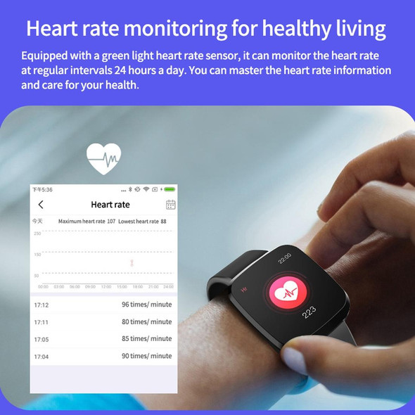 P3 1.3 inch IPS Color Screen IP68 Waterproof Smart Watch Wristband,Support Message Reminder / Heart Rate Monitor / Blood Oxygen Monitoring / Blood Pressure Monitoring/ Sleeping Monitoring (Pink)