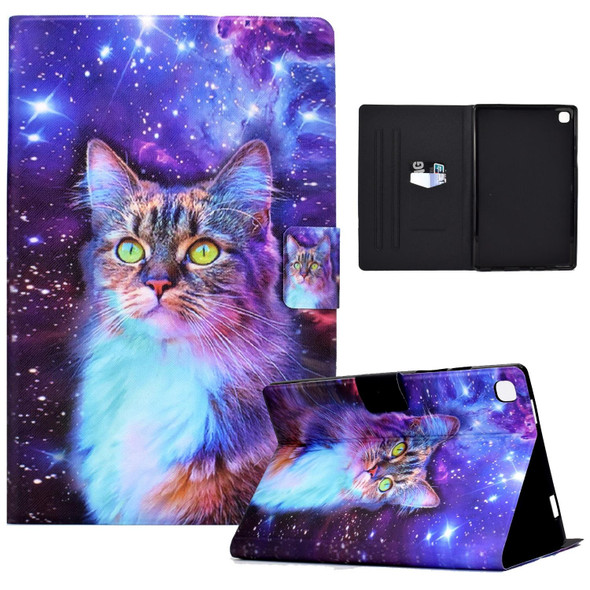 Samsung Galaxy Tab A 8.0 2019 Electric Pressed TPU Leather Tablet Case(Star Cat)