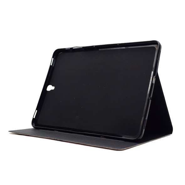 Galaxy Tab S3 9.7 T820 TPU Horizontal Flip Leather Case with Holder & Card Slot & Sleep / Wake-up Function(Black Gold)