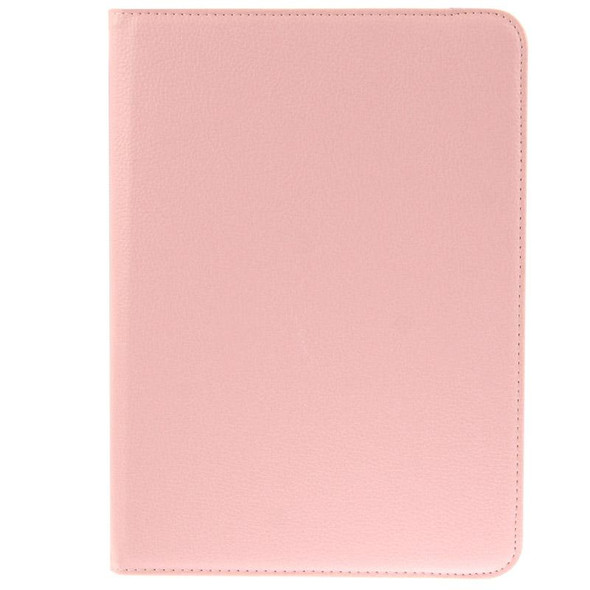 360 Degree Rotatable Litchi Texture Leatherette Case with 2-angle Viewing Holder for Samsung Galaxy Tab 4 10.1 / SM-T530 / T531 / T535(Pink)