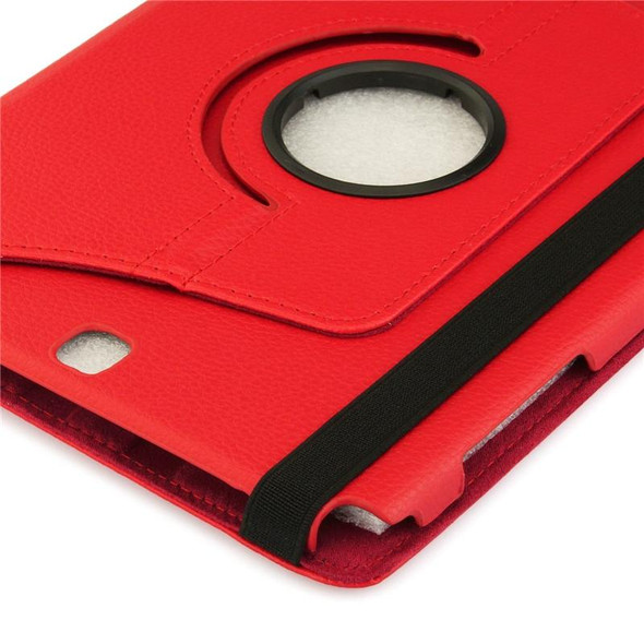 Litchi Texture 360 Degree Rotating Leather Protective Case with Holder for Galaxy Tab A 9.7 / P550 / T550(Red)