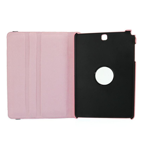 Litchi Texture 360 Degree Rotating Leather Protective Case with Holder for Galaxy Tab A 9.7 / P550 / T550(Pink)
