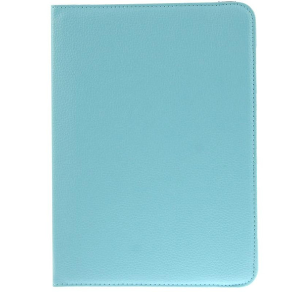 360 Degree Rotatable Litchi Texture Leatherette Case with 2-angle Viewing Holder for Samsung Galaxy Tab 4 10.1 / SM-T530 / T531 / T535(Blue)