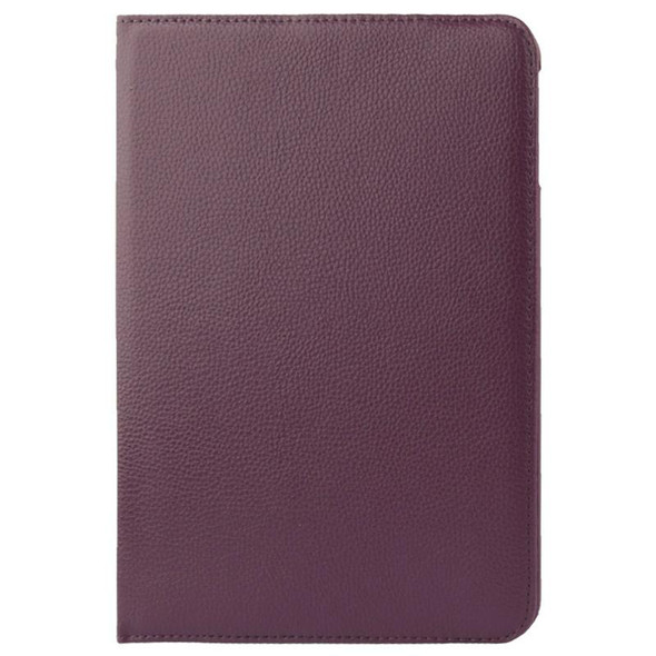 360 Degree Rotatable Litchi Texture Leatherette Case with 2-angle Viewing Holder for Samsung Galaxy Tab 4 10.1 / SM-T530 / T531 / T535(Purple)