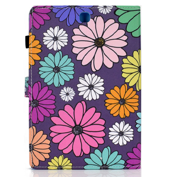 Painted Pattern TPU Horizontal Flip Leather Protective Case - Samsung Galaxy Tab A 9.7(Daisy)