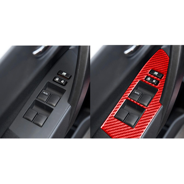 4 PCS / Set Carbon Fiber Car Lifting Decorative Sticker for Toyota Corolla 2014-2018,Left Drive (Red)
