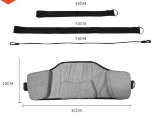 Fashion Portable Neck Pain Relief Relaxing Hammock Neck Massager Foam Napping Sleeping Pillow Cushion for Home Office(Black+Dark Grey)