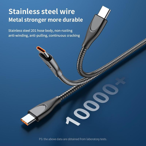 ADC-009 USB-C / Type-C to 8 Pin Zinc Alloy Hose Fast Charging Data Cable, Cable Length: 1m (Silver)