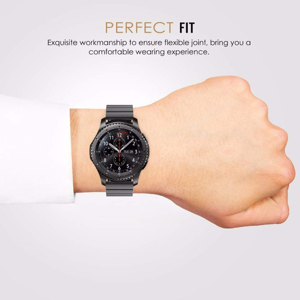22mm - Samsung Smart Watch One-bead Steel Watch Band(Silver)