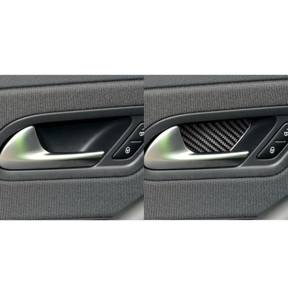 2 PCS / Set Carbon Fiber Car Inner Door Bowl Decorative Sticker for Volkswagen Scirocco 2009-2016,Left and Right Drive Universal