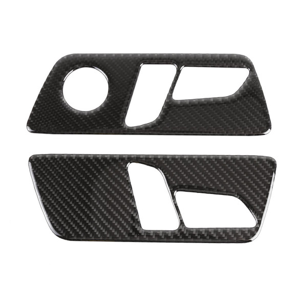 2 in 1 Car Carbon Fiber Seat Adjustment Panel Decorative Sticker for WEY TANK 300