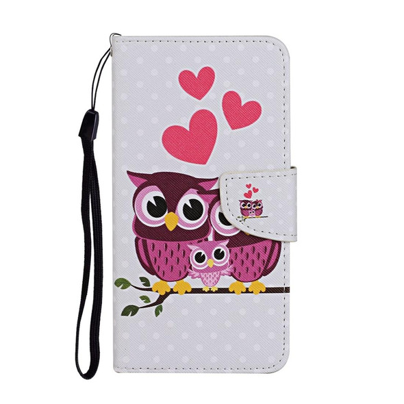 iPhone 11 Pro Max Colored Drawing Pattern Horizontal Flip Leather Case with Holder & Card Slots & Wallet(Owl Family)