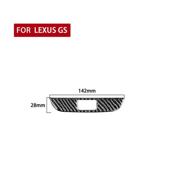 Carbon Fiber Car Double Flash Panel Decorative Sticker for Lexus GS 2006-2011,Left and Right Drive Universal