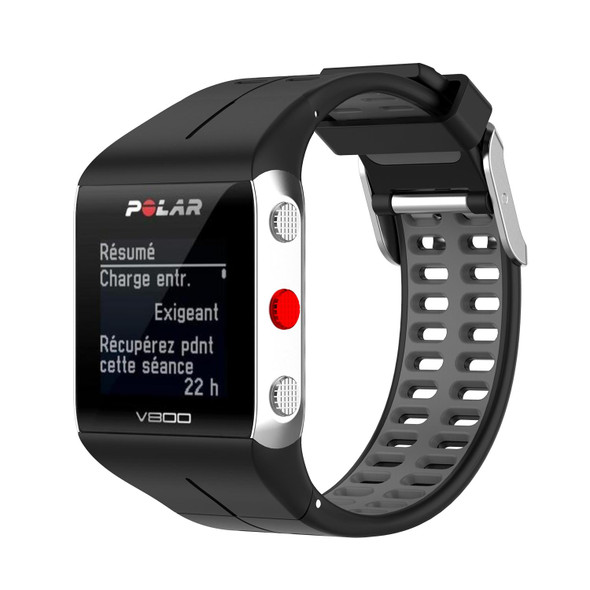 Polar V800 GPS Smart Watch Two-color Steel Buckle Watch Band(Black+Grey)