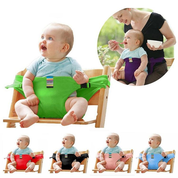 3PCS Chair Portable Seat Dining Lunch Chair Seat Safety Belt Stretch Wrap Feeding Chair Harness Seat Booster(Black)