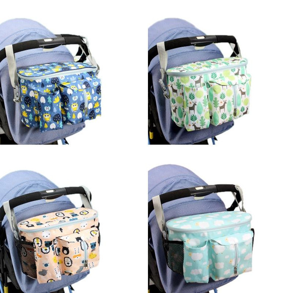 Multifunctional Baby Stroller Storage Bag, Colour: Yellow Zoo + Side Pocket